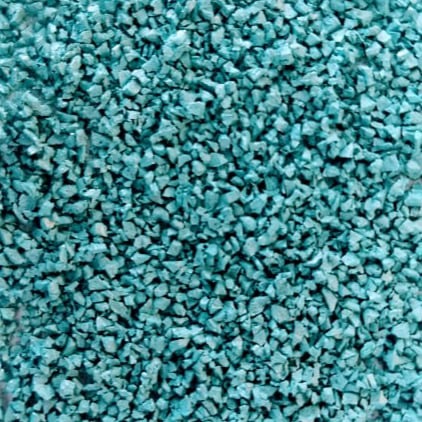 Turquoise Coloured Rubber Chippings